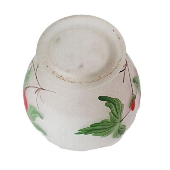 Vintage Viking Glass Frosted Satin Glass Ginger Jar / Apothecary Jar with Lid Ur - Picture 6 of 7